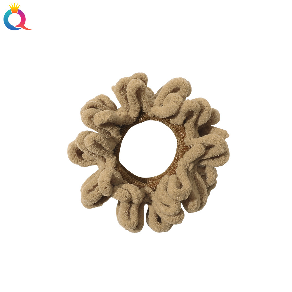 Qiyue Korean version Autumn and winter seamless hair band, high-elasticity hair tie, popular bun head, ponytail tie, caterpillar head tie Item Picture