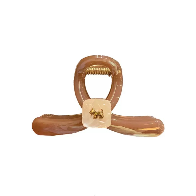 High-quality, clear and transparent dog claw clip with a high-end feel. The back of the head is a shark clip with a 2025 new exquisite hairpin headwear Item Picture