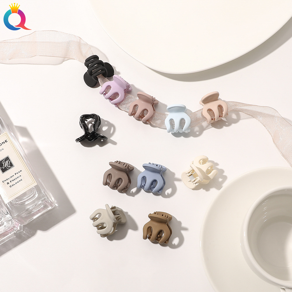 Qiyue Mini flower Clip, cute and playful fringe clip, frosted pumpkin clip, top clip, hair clip, head accessory full figure