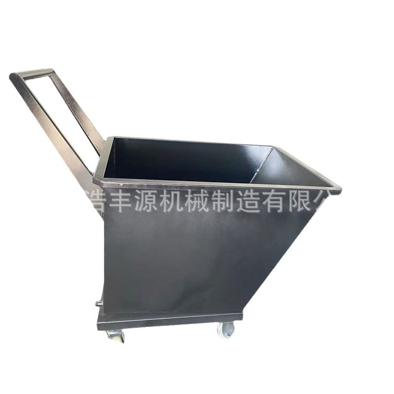 Iron chip collection cart, chip collection hand-pushed hopper cart, machine tool chip conveyor, trolley, iron hopper, iron cutting hopper, tipping hopper, waste material trolley Item Picture