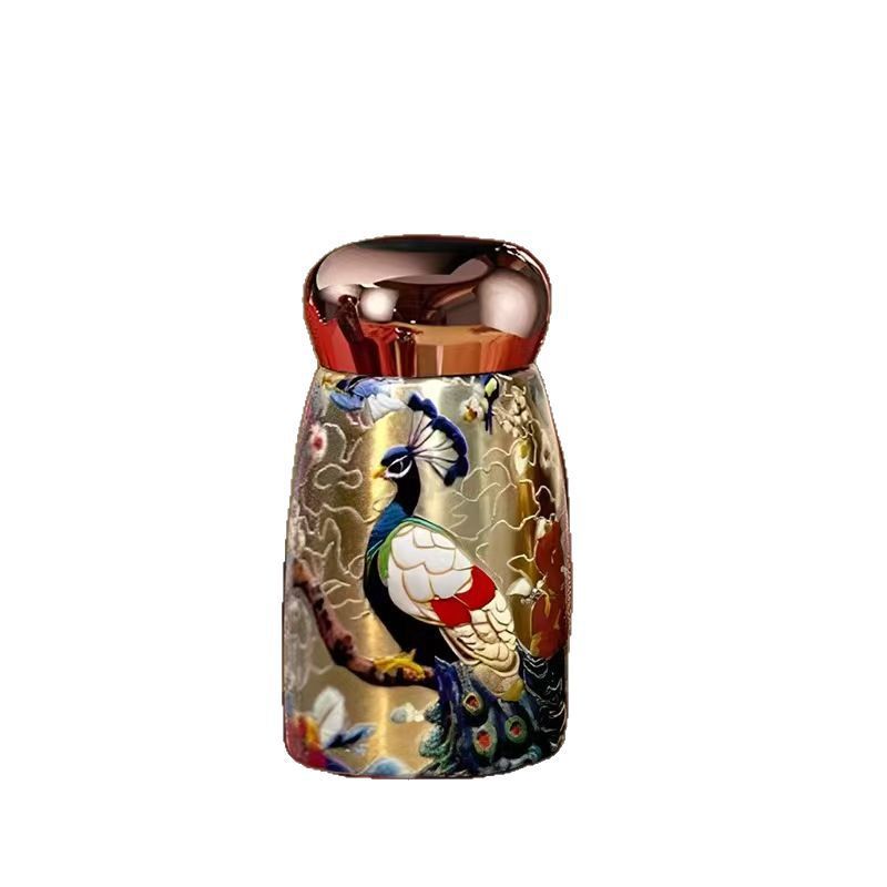 New national trend mini retro mushroom insulated cup, portable pocket cup with temperature display, convenient, simple and fashionable water cup Item Picture