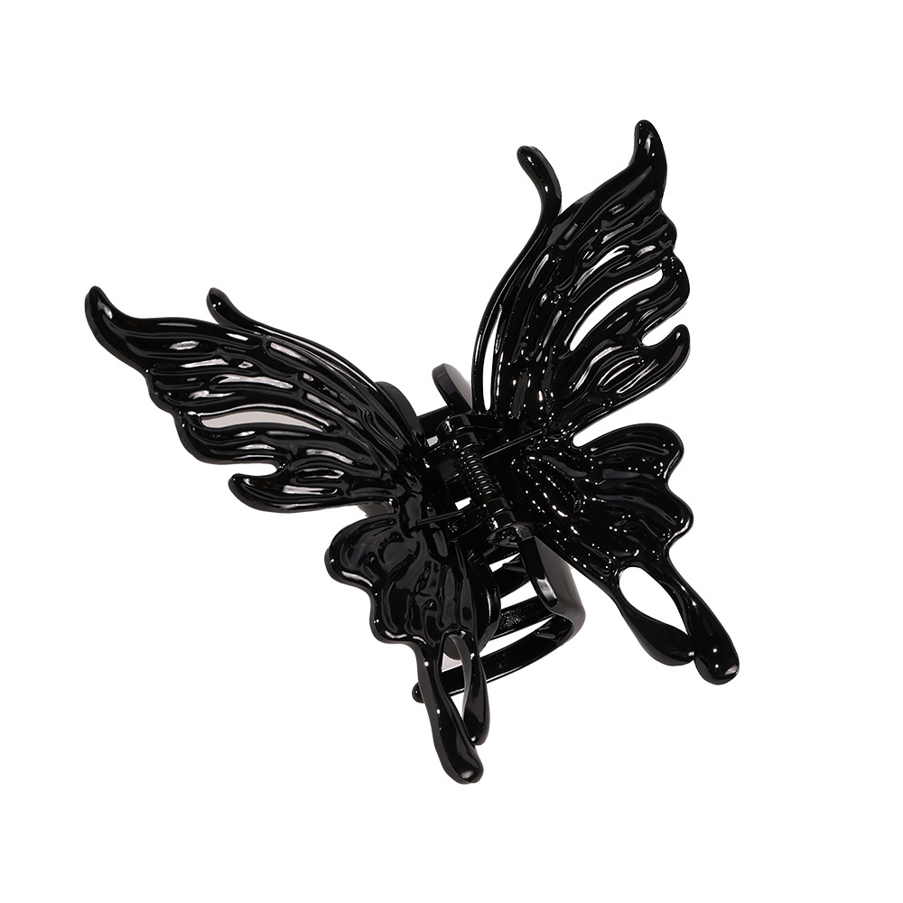 Qiyue Cross-border Butterfly Grabber, simple large hair clip, back head updo, shark clip, hair grabber, hair accessories wholesale Item Picture