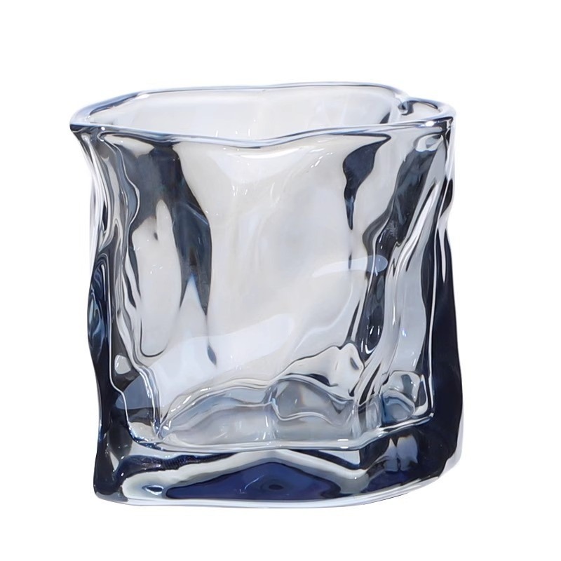 Irregular water cups, Ins-style handcrafted glass cups, creative cups, twisty cups, large heat-resistant rock cups, wine glasses Item Picture