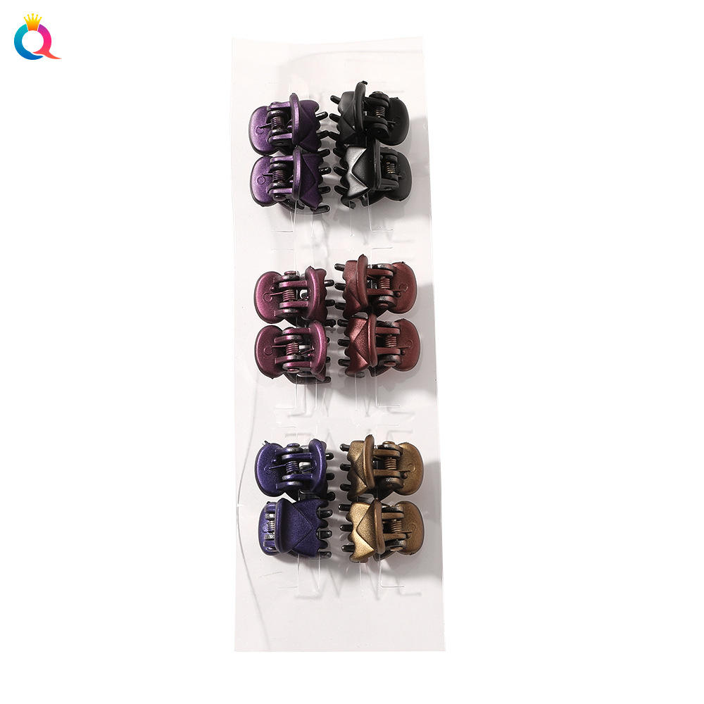 Qiyue Cross-border Mini Plastic Clip 12 pieces for small hair clips, bangs clips, hair clippers and hair accessories Item Picture