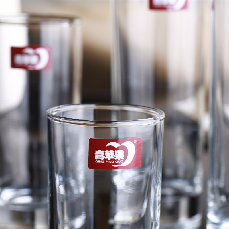 Wholesale of Green Apple Ono series glass cups, beer mugs, juice cups, beverage cups, milk cups and water cups with logo printing Specification drawing