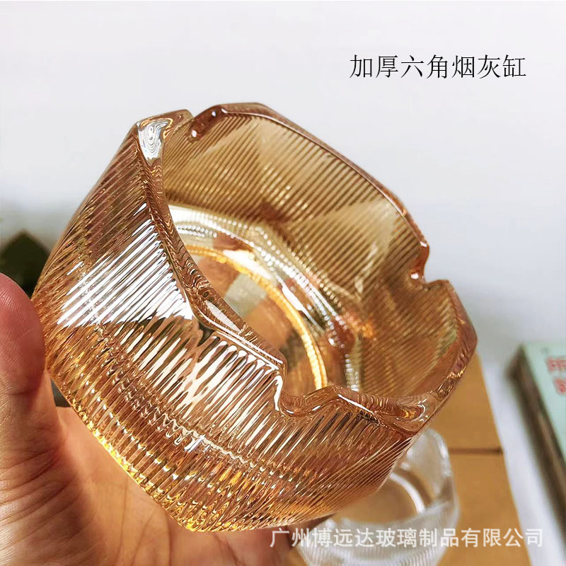 New commercial glass cigarette cups, creative glass ashtrays, home living room light luxury and high-end feel, hotel ash cups wholesale Application Scenario