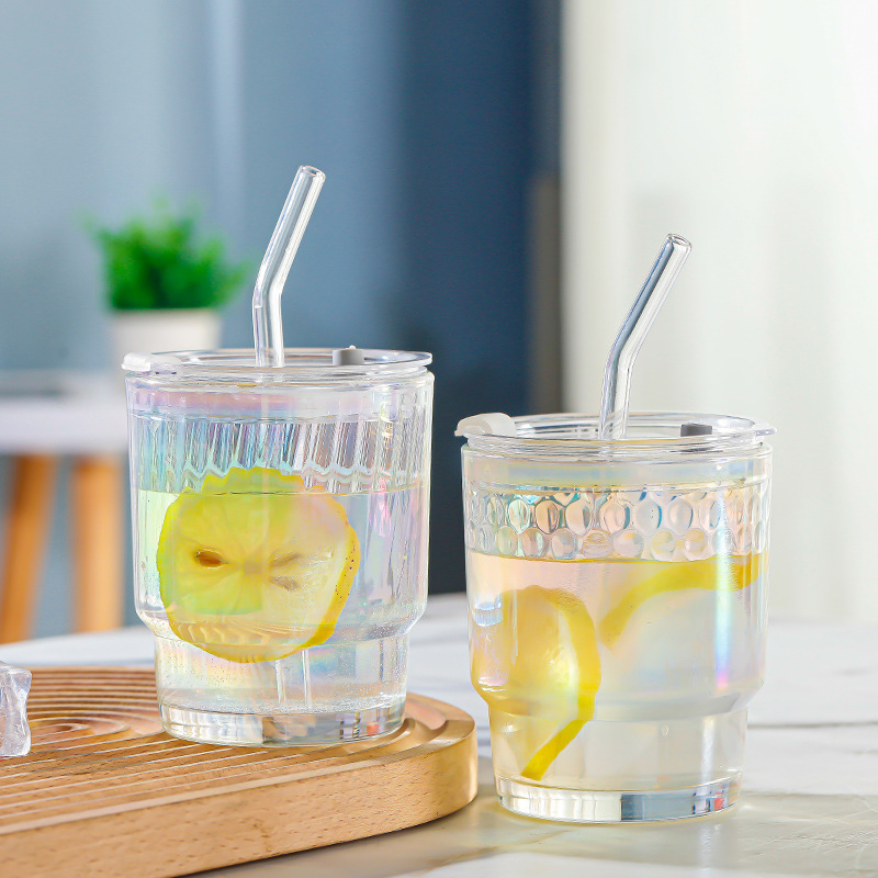 Colorful bamboo joint cup, glass cup, ins style coffee cup, high appearance level straw cup, office drinking cup, travel cup Application Scenario