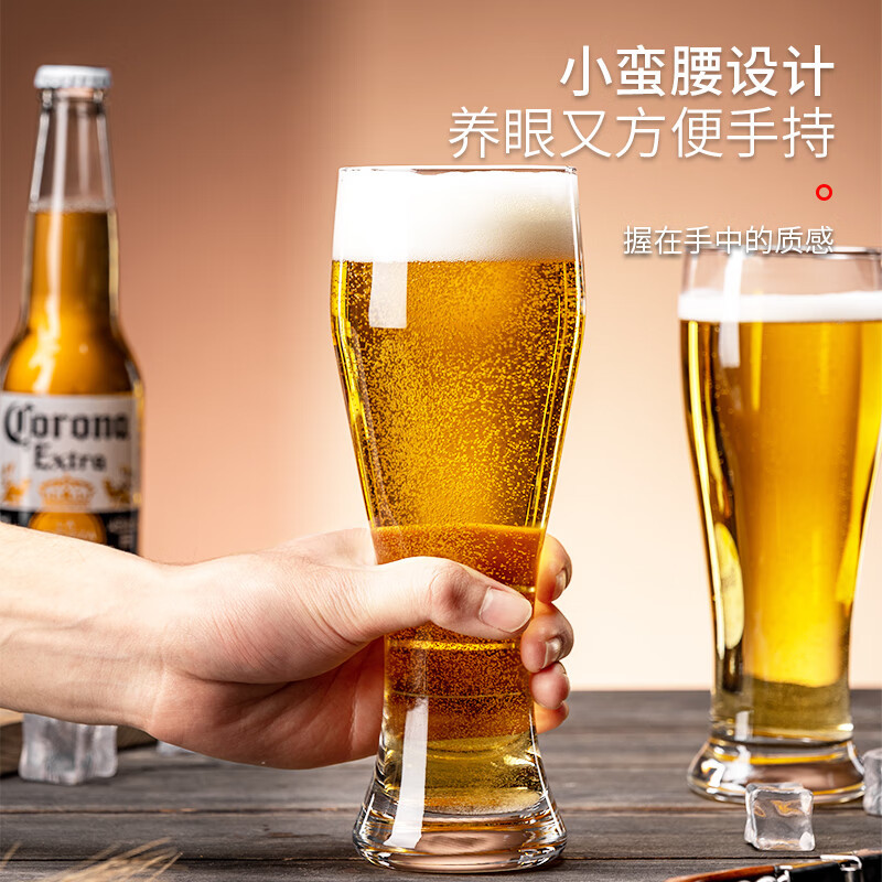 Hotel commercial large-capacity craft beer mugs and home high-end light luxury cinched draft beer mug sets can be ordered with logos Application Scenario