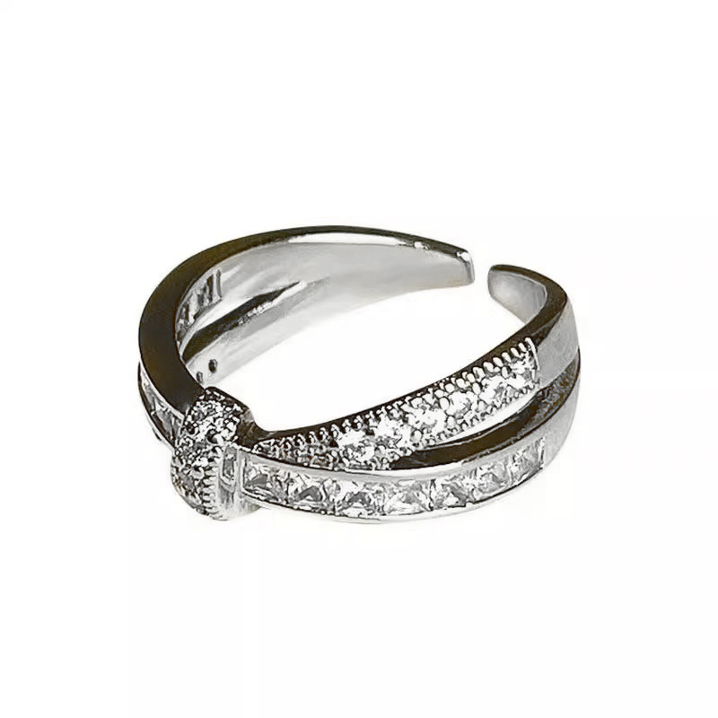 The cool style ring is an Instagram student niche design with micro-inlaid zircon, exuding an exquisite and high-end feel. It's a new trend in 2023 Item Picture