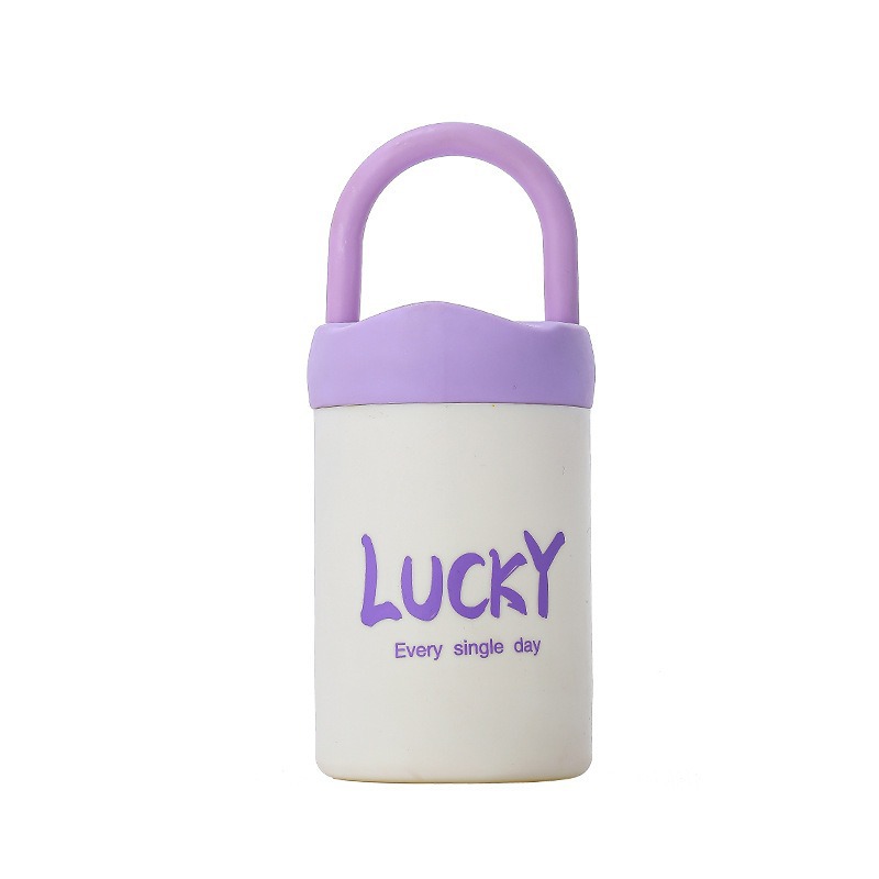Portable stand water cup for going out, cute and creative double-layer casual activity, opening gift with logo printing Item Picture