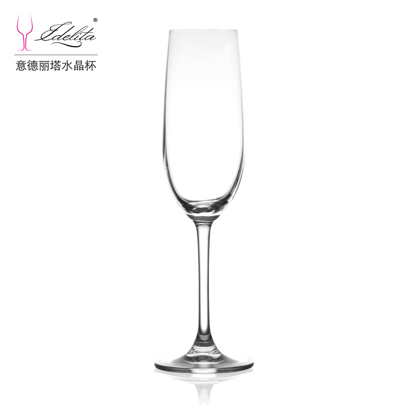 Idelita crystal champagne glasses, highball glasses, cocktail glasses, sparkling glasses and foreign wine glasses can be printed with high-temperature baked flower logos Item Picture