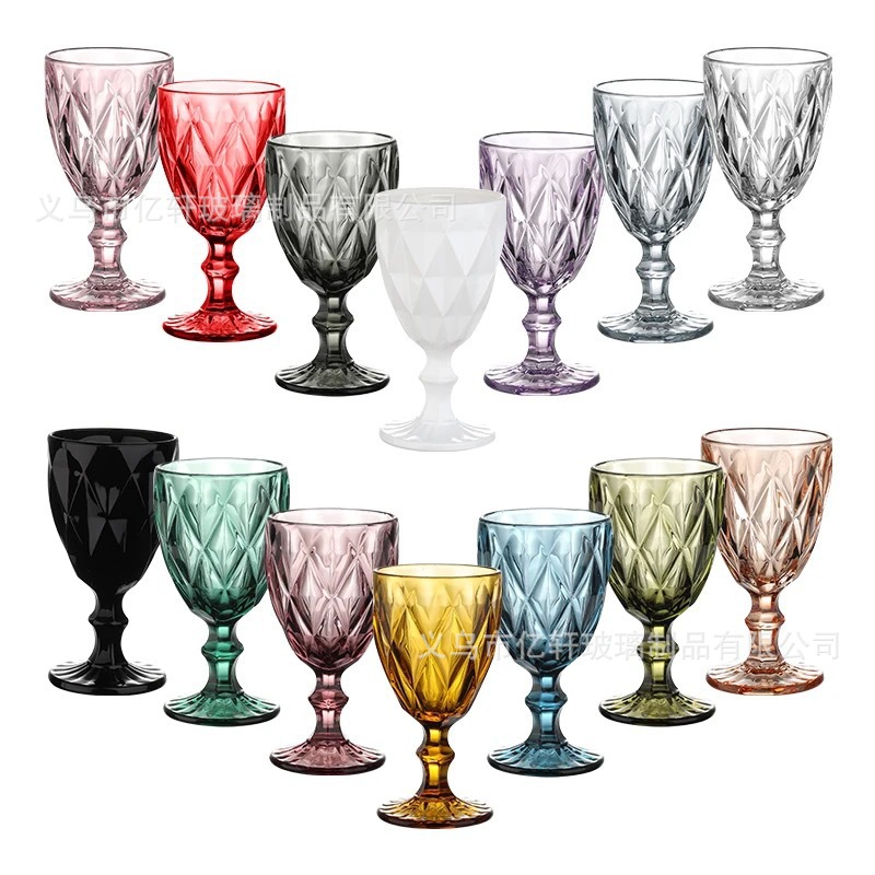 French court-style transparent glass wine glasses, spray-painted champagne glasses, highball glasses, thickened European style wine glasses Application Scenario