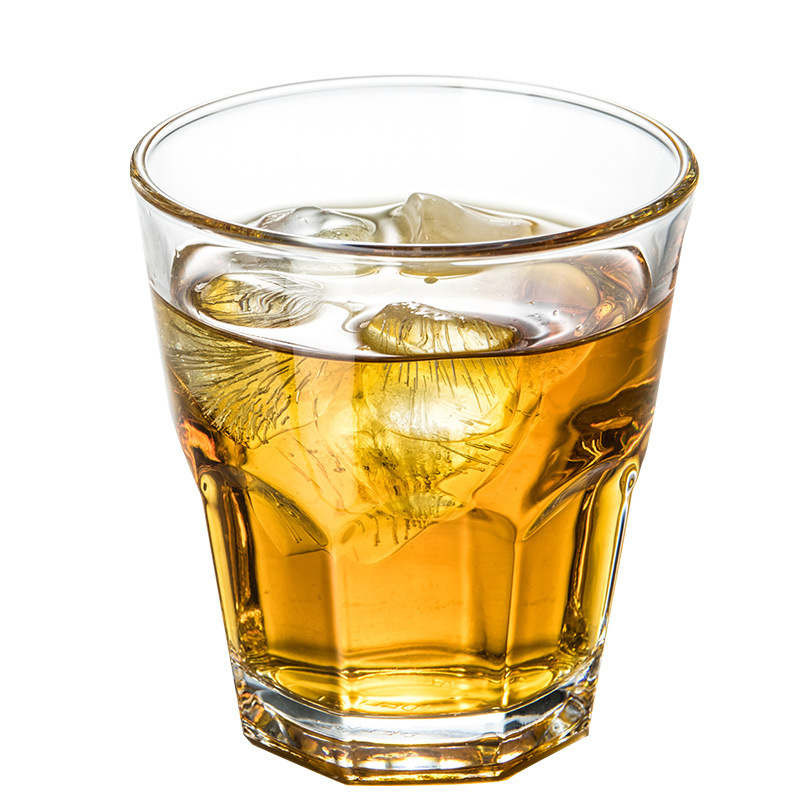 Wholesale of green apple beer mugs, household drinking cups, wine glasses, creative octagonal cups, whisky glasses, thickened water glasses Item Picture