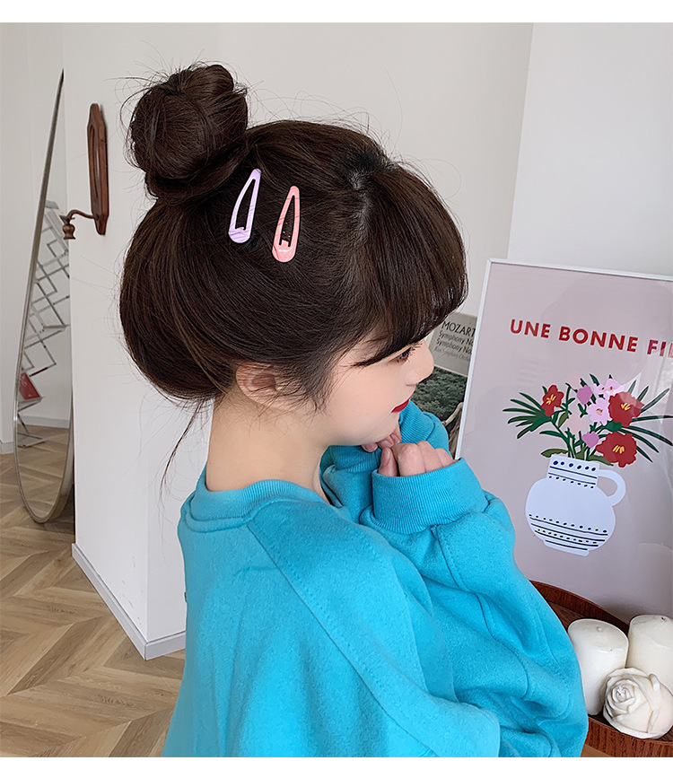 diy hair clips with colorful cream glue, children's water drop clips, bb clips, side clips, bangs, hair clippers, clips Specification drawing
