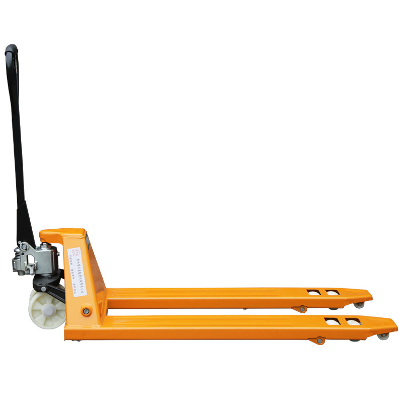 Manual hydraulic forklift transporter, push-pull, stacker, lift, pallet trailer, 2-ton and 3-ton floor cattle manual forklift Item Picture
