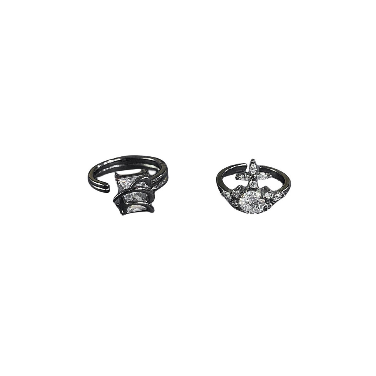 The ins sweet, cool and high-end full diamond Saturn open ring is a dark, layered and fashionable, trendy and unique food ring for women Item Picture