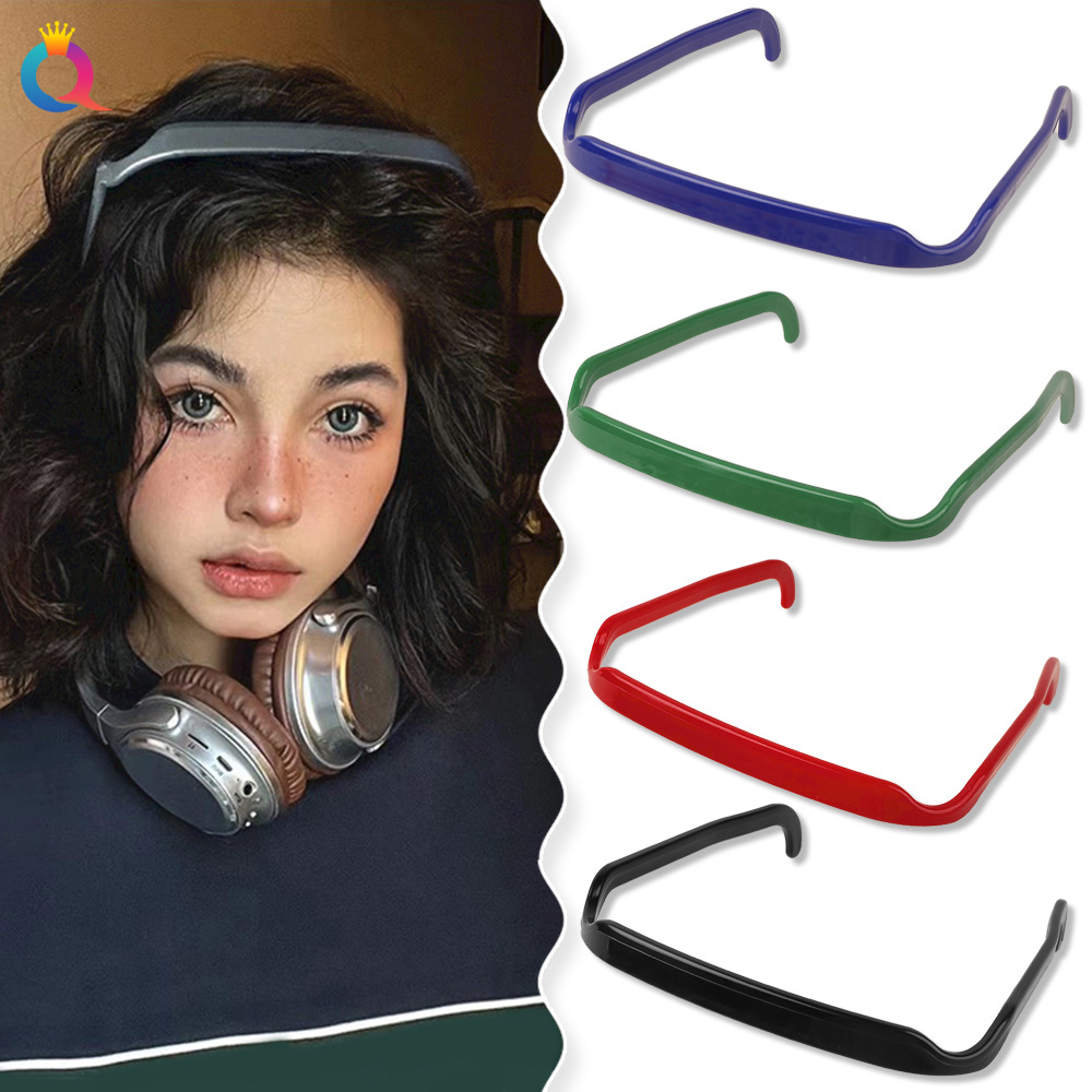 Qiyue Amazon Cross-border European and American square sunglasses, invisible hair band, hair fixing wonder, face-washing irregular-shaped headband Specification drawing