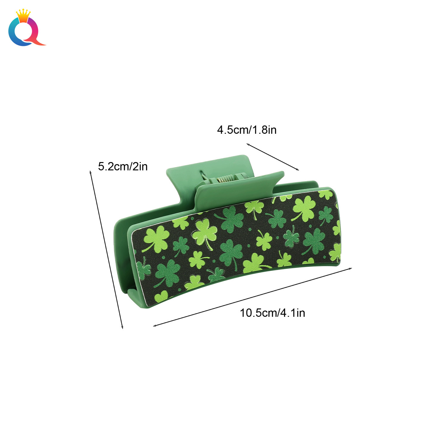 Wholesale of Qiyue Amazon Ireland PU shark clips, leather hair clips, St. Parker's Day hair accessories clips, and updo clips Application Scenario