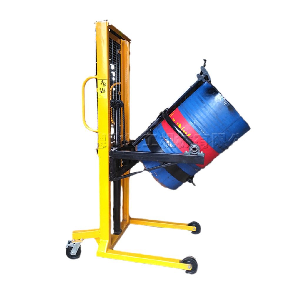 Small steel oil drum transporter, iron drum and plastic drum loading equipment, wharf and warehouse hydraulic oil transport vehicle Item Picture