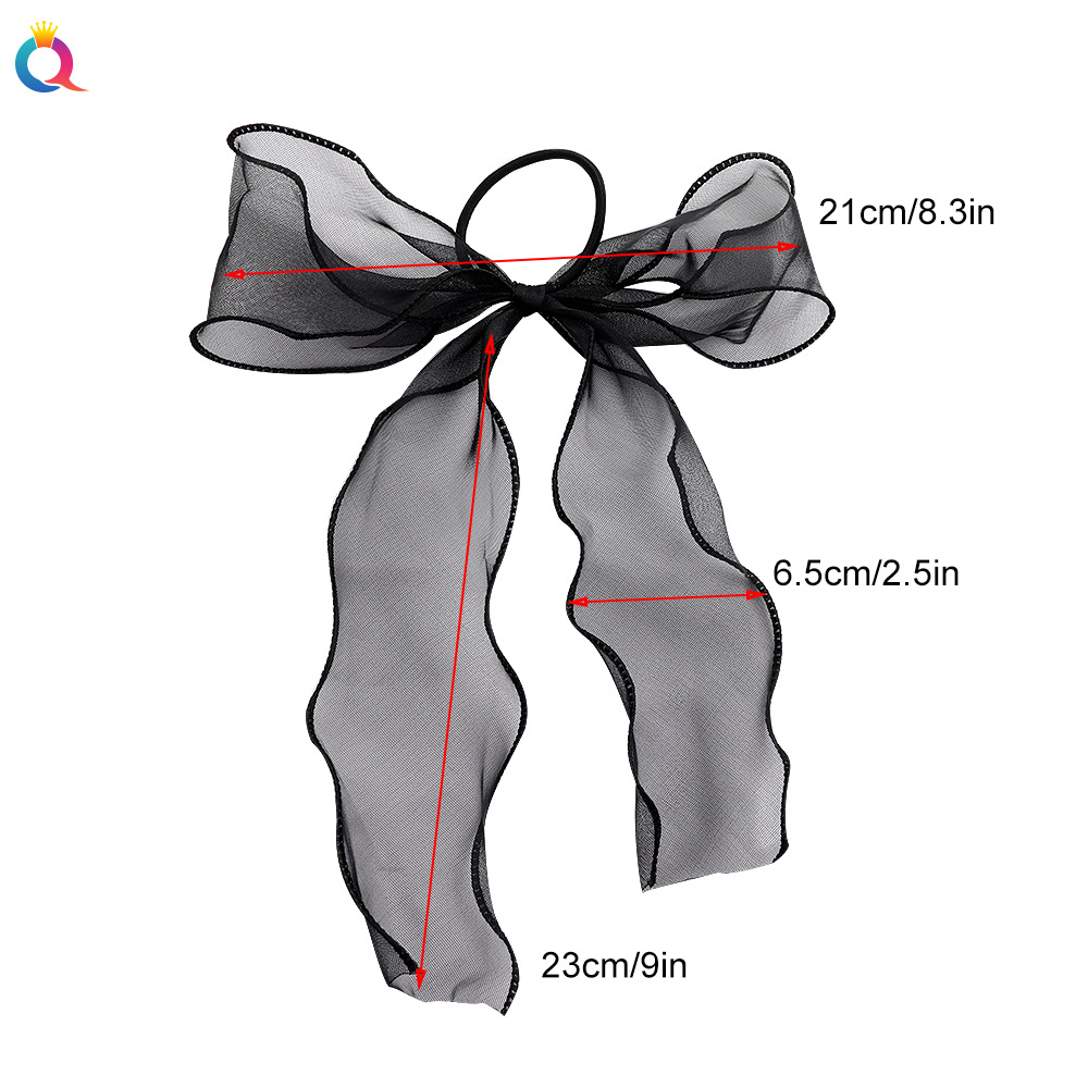 Qiyue Japanese and Korean super fairy bow, Organza girl's ribbon hair band, hair accessory, popular light gauze hair band and hair rope Application Scenario