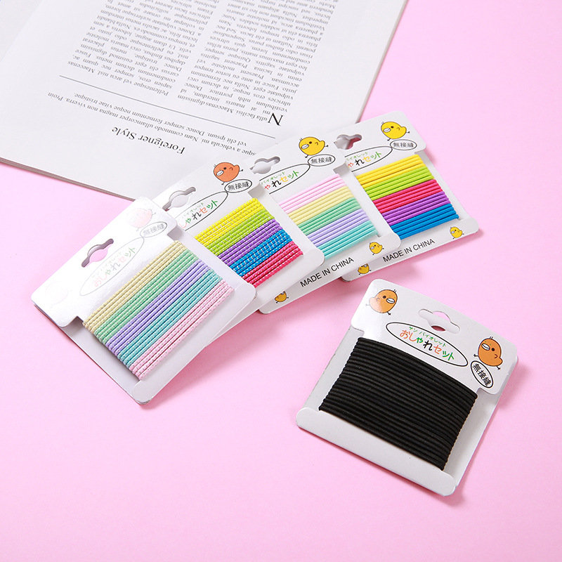 New Korean-style children's hair tie color matching, high-elasticity small hair band 20-piece clip set A97B Specification drawing