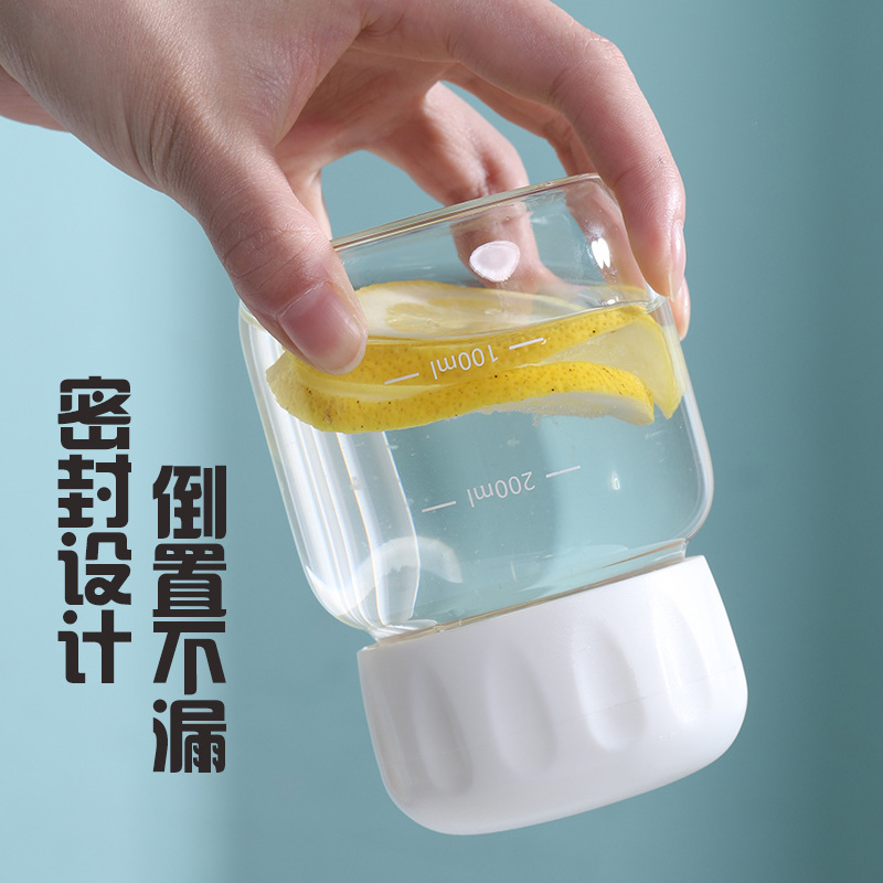 The popular "Chubby Cup" is a children's glass water cup with a high level of appearance, a portable and easy-to-use cup, a gift cup for attracting customers, and a logo. We offer one-piece delivery details Picture