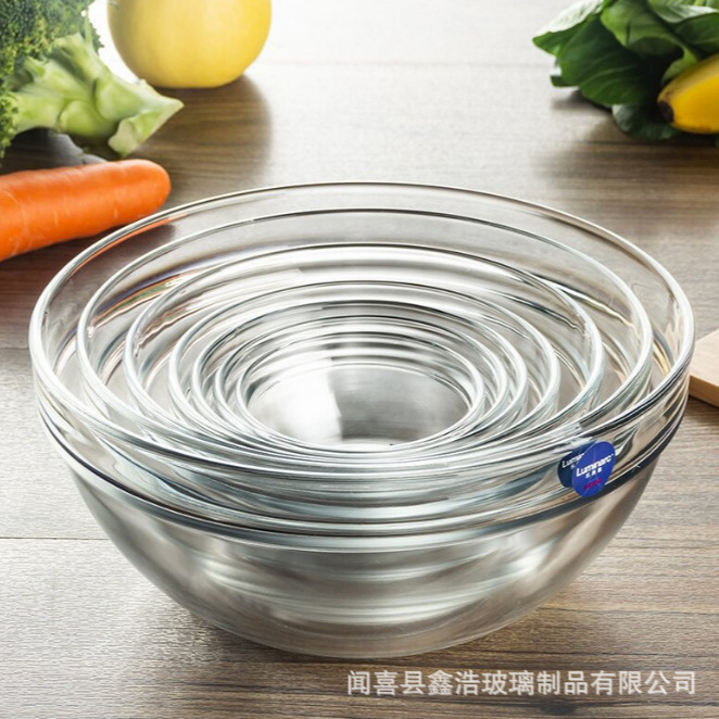 Lemeiya tempered glass bowls, transparent heat-resistant salad bowls, rice bowls, dessert bowls, household wholesale, hotel commercial details Picture