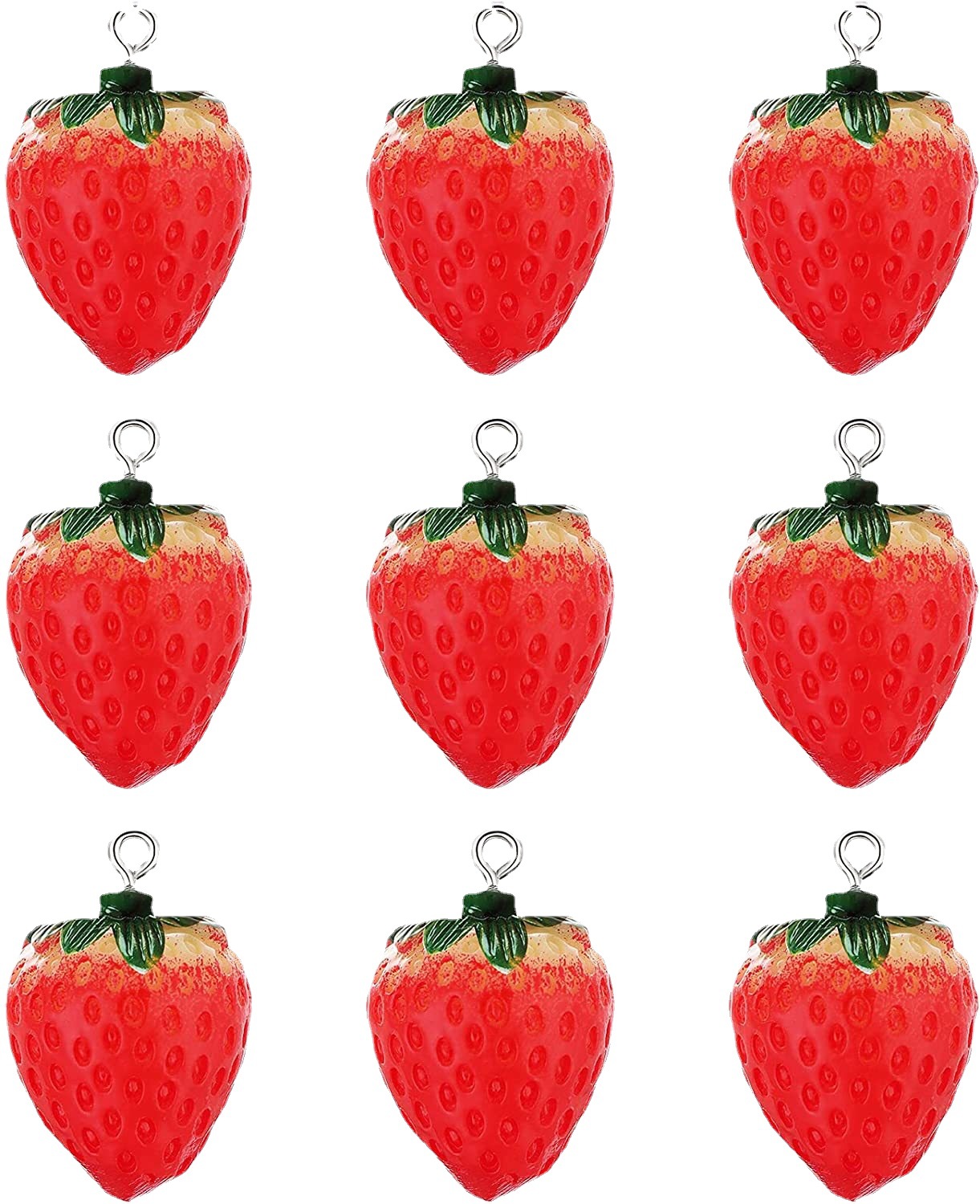 diy jewelry resin accessories, simulation three-dimensional strawberry pendants, earrings, necklaces, materials, keychains, pendants wholesale Item Picture