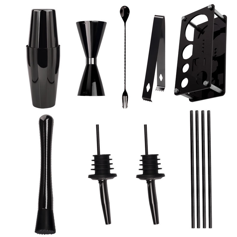 Stainless steel cocktail shaker set, shaker glass, cocktail mixing tools, professional shaker glass, bar mixing equipment Item Picture