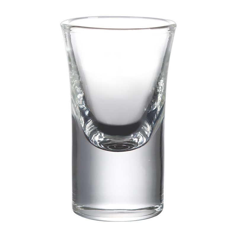 High-transparency glass liquor cups, thick-bottomed spirits cups, bullet cups, one-sip cups, small liquor wine cups that can be printed with logos Item Picture