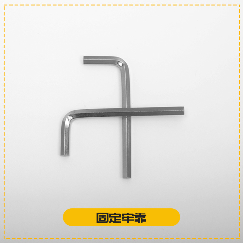 Wholesale of hexagonal L-shaped flat-head small hex socket wrenches, 1.27/1.5/2.0/2.5/3.0/4.0 nickel Specification drawing