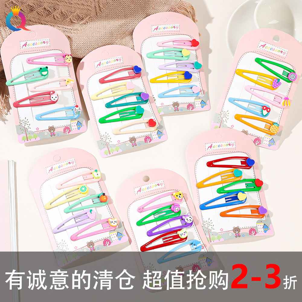 Qiyue Cute Hair Clip y2k Dopamine Hair Clip Won't damage Hair Bangs Clip bb Clip Hair Accessory ins High-end Side clip details Picture