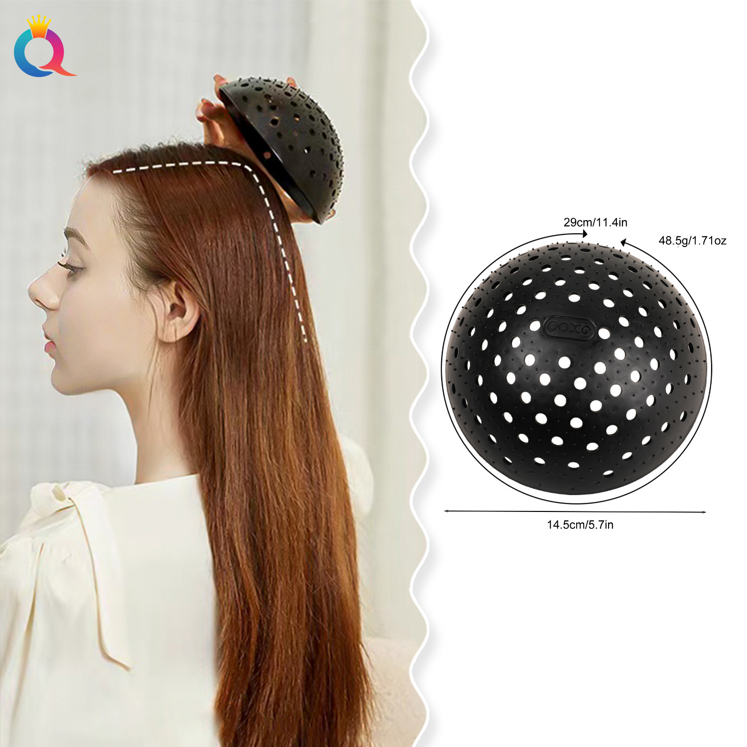 Qiyue Cross-border Pomelo Peel High Skull Top Magic Tool Hair Fluffy Hair Pad, Women Invisible Hair Pad, Hair Accessory Wholesale details Picture