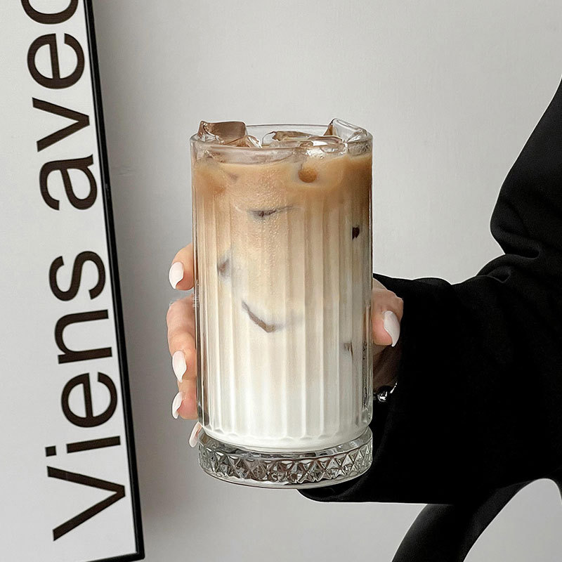 Home-use simple glass cups, cold brew iced latte coffee cups, high-appearation-level juice cups, milk cups, and high-end beverage cups Application Scenario