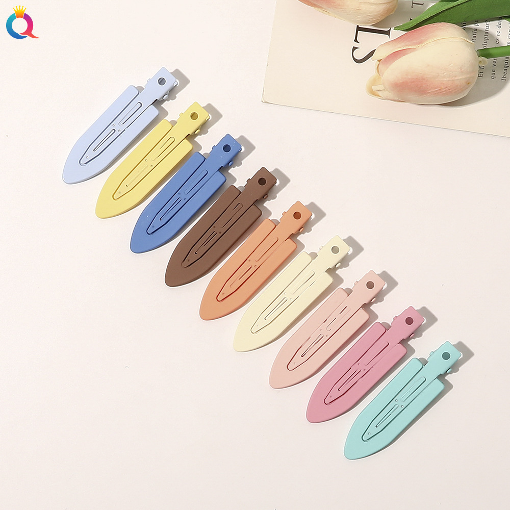 Qiyue Korean-style internet-famous seamless hair clip makeup setting hair clip side clip Cute girl colorful side clip details Picture