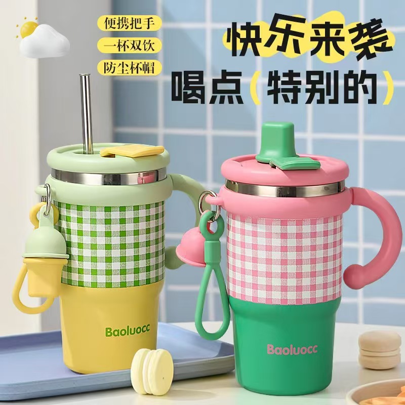 New high-appearation-level insulated cup for women, 316 stainless steel thickened water cup, high-end sense, large capacity, simple and portable cup details Picture