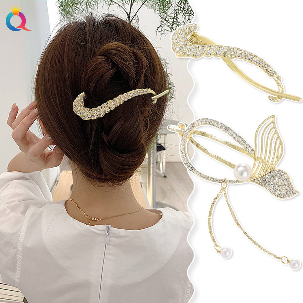 Wholesale of Qiyue Korean version high-end metal hair clips, straight clips, hair accessories, hairpins, gripper clips, twist clips and shark clips details Picture