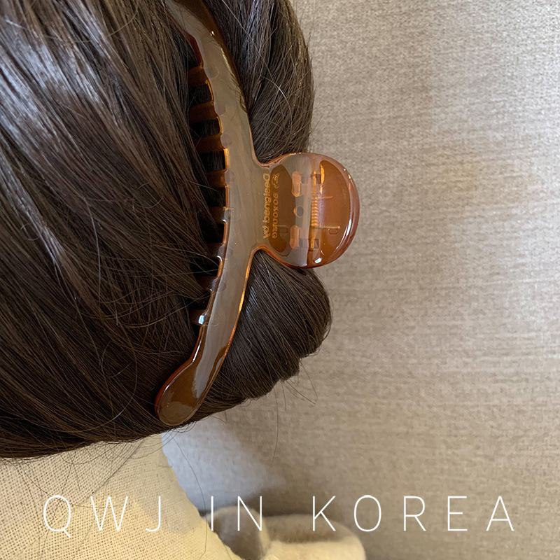 Korean design simple line hair clips for women with a high-end feel, jelly-colored scratch-off new hair clips, spring and summer shark clip hair accessories Specification drawing