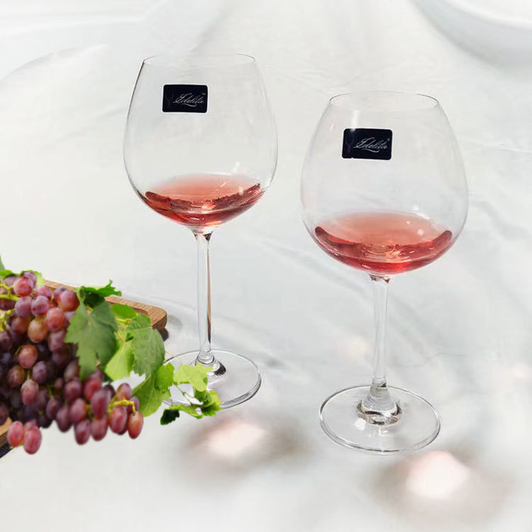 Wholesale Idelita high-footed crystal glass cups, large-bellied Burgundy wine glasses with logo printing Application Scenario