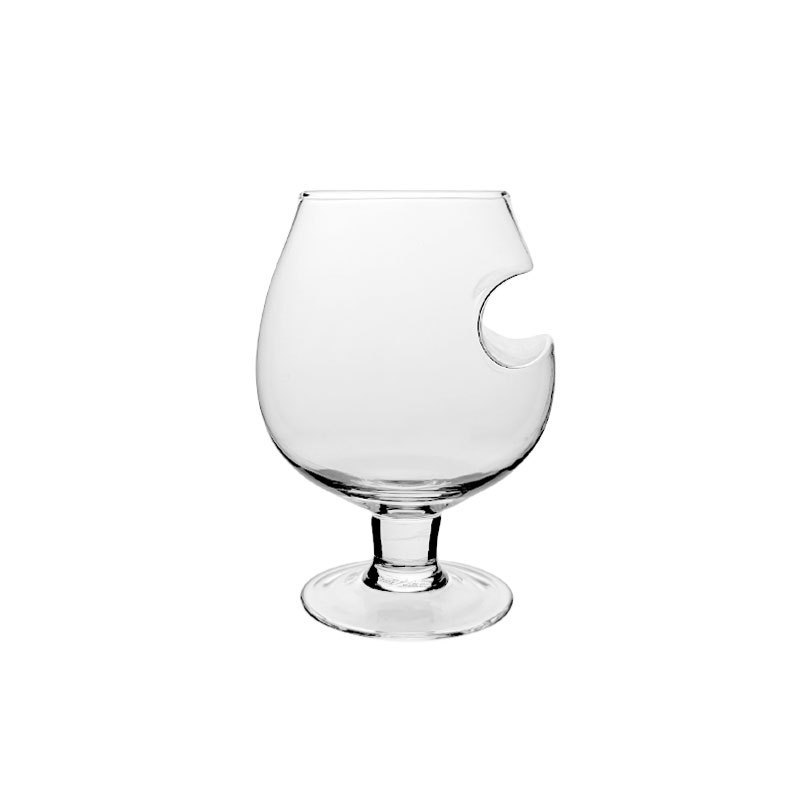 Glass cigar-shaped low-stemmed cups, personalized and creative brandy cigar cups, high-stemmed wine glasses for cross-border export details Picture