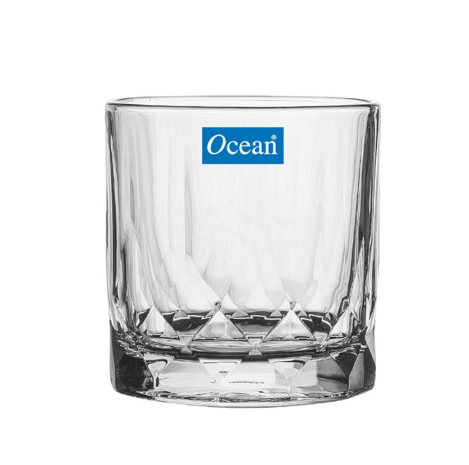 Ocean diamond crystal glass whisky glasses for tea, beverages, milk, breakfast, juice, water and cocktails Item Picture