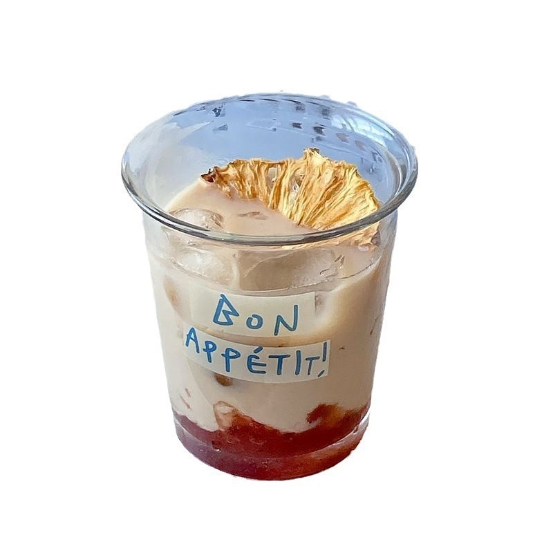 Flip-up cups, creative Instagram-style glass cups, Japanese and Korean tea cups, coffee cups, milk cups, and souvenir cups Item Picture