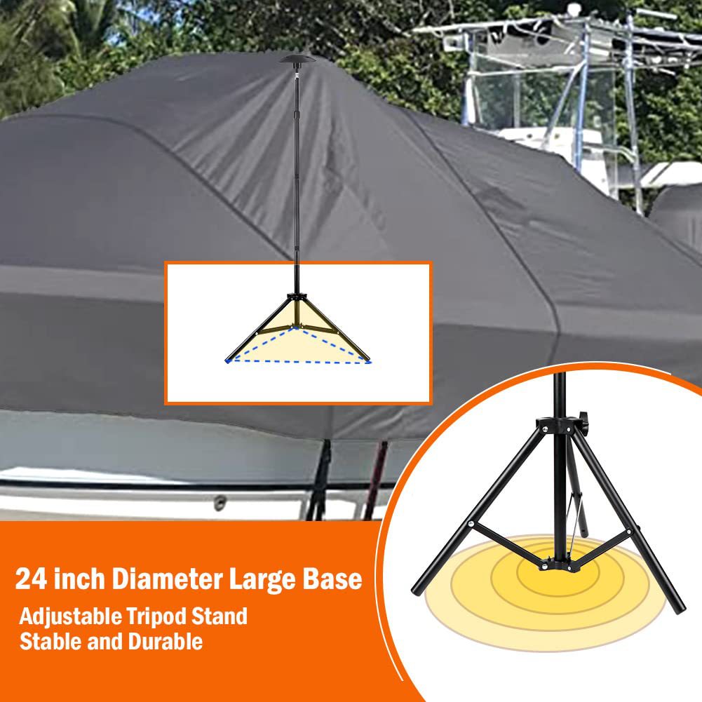 Adjustable Boat Cover Support Poles 2-piece set Specification drawing