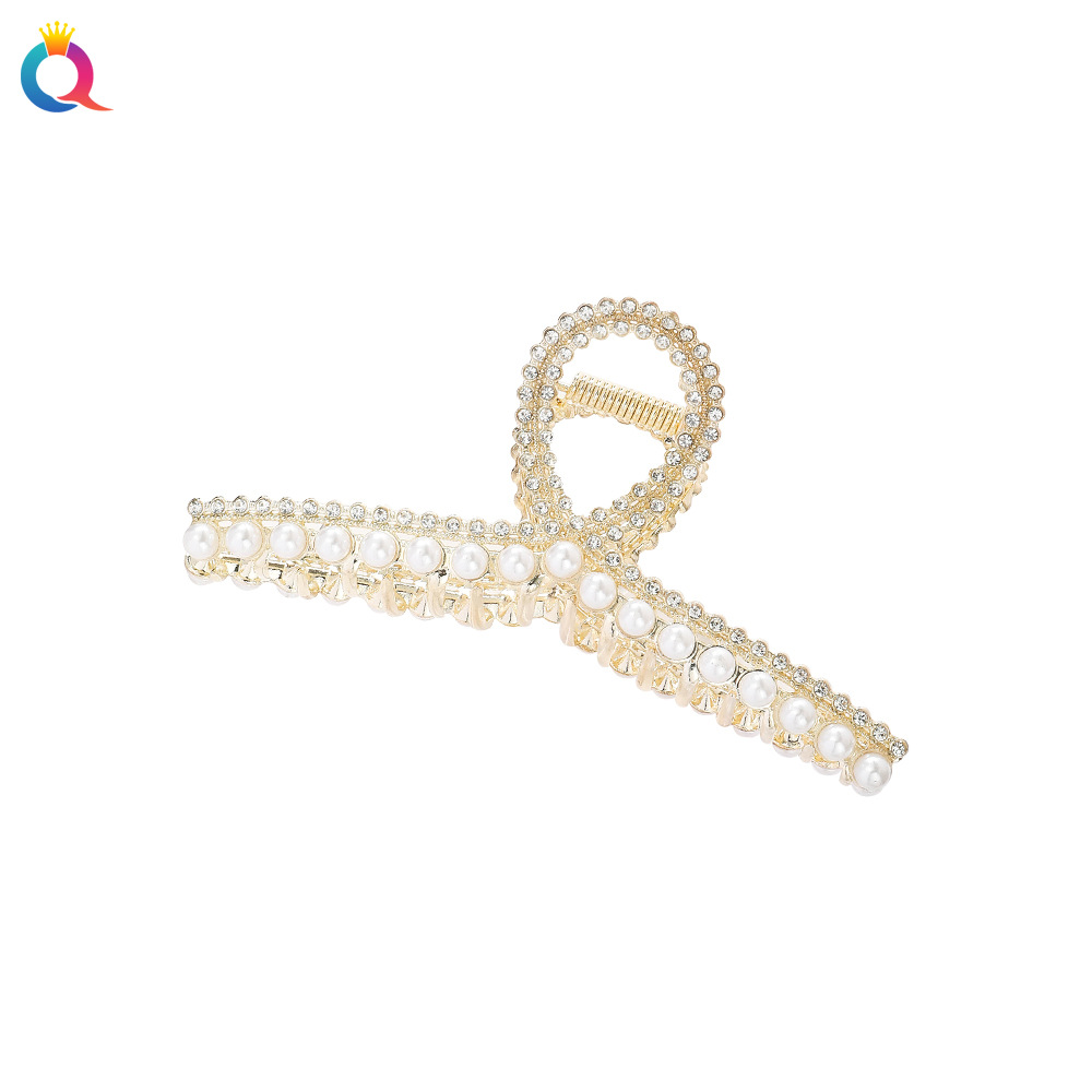 Qiyue metal hair clips with a high-end feel, large grabbers, children's hairpins, hair grabbers, back of the head, shark clips, hair accessories wholesale Item Picture