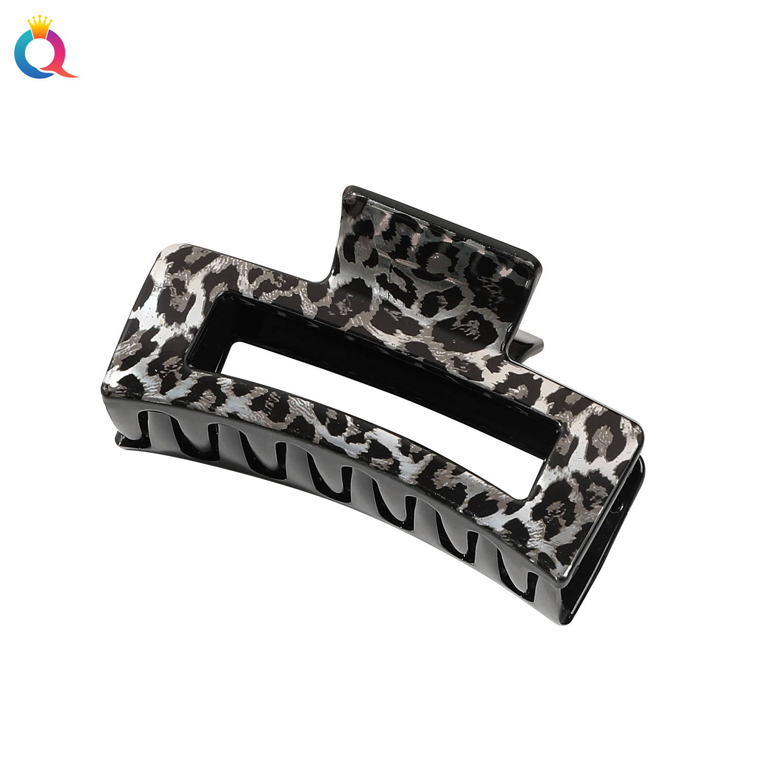 Qiyue Cross-border Printed Hair clips, shark clips, elegant leopard print grab clips, large summer high-end clips, hair accessories wholesale Item Picture
