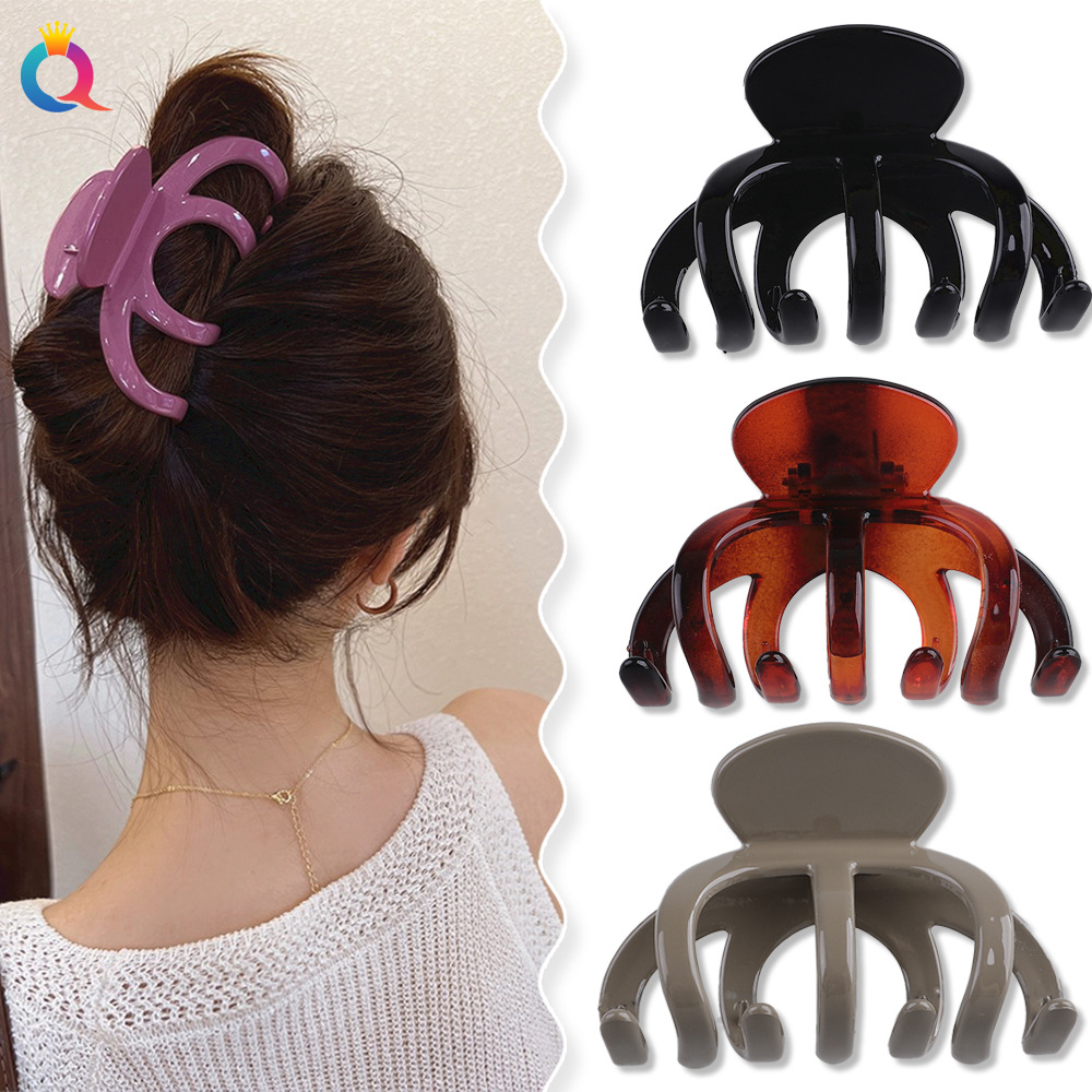 Qiyue large hair clips with a high-end feel, Korean shark clips, creative hair curls, hair grabbers, women's plastic hair grabbers, and hair accessories wholesale details Picture