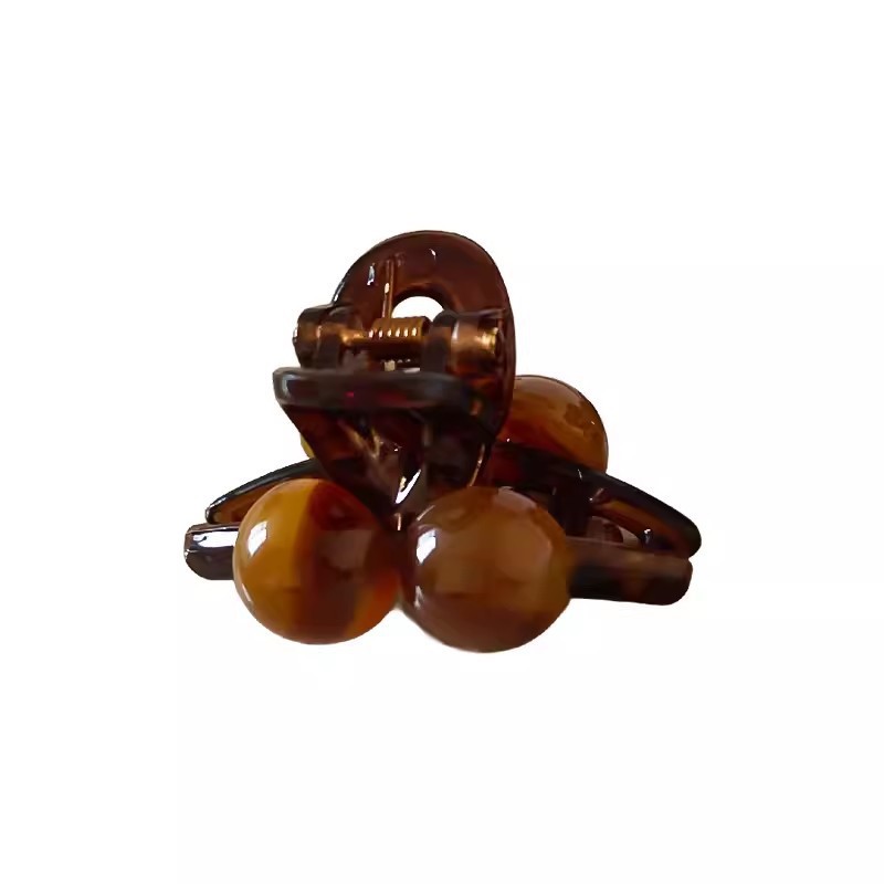 High-gloss amber pearl small grab clip hair accessory, small high-end hairpin, small hair clip clip, bangs clip, cute hair accessory Item Picture