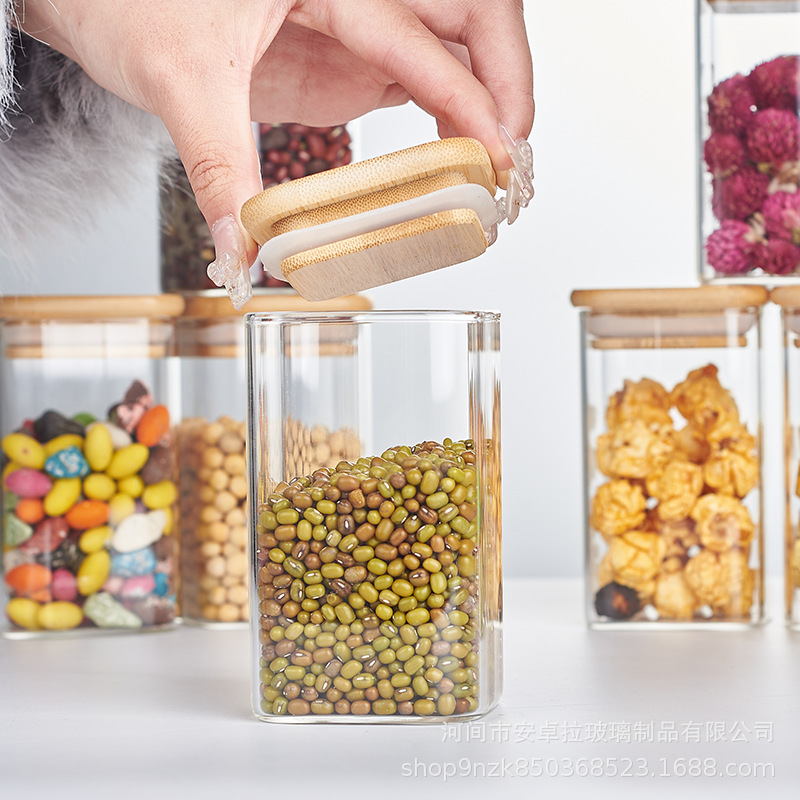 Customized cross-border multi-functional glass storage tank set, high borosilicate sealed tank, kitchen grain and tea storage tank Application Scenario
