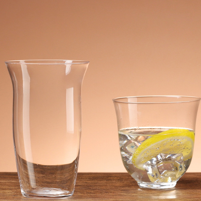 Ultra-thin Collins cup, Kung Fu tea cup, Japanese small horn inverted mouth cup, sake cup, Long Island iced tea crystal glass cup details Picture