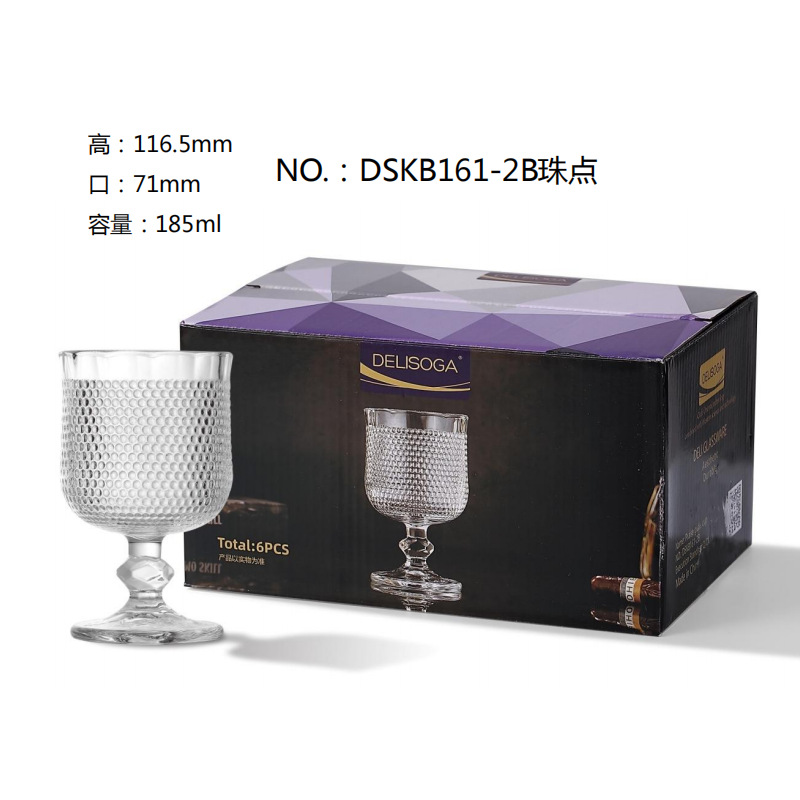 DELISOGO European-style engraved multi-functional cups, juice cups, wine cups, beverage cups, glass cups wholesale with logo printing details Picture